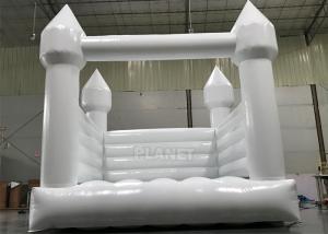 China Commercial White Inflatable Slide Bouncer Jumping Castle For Party on sale