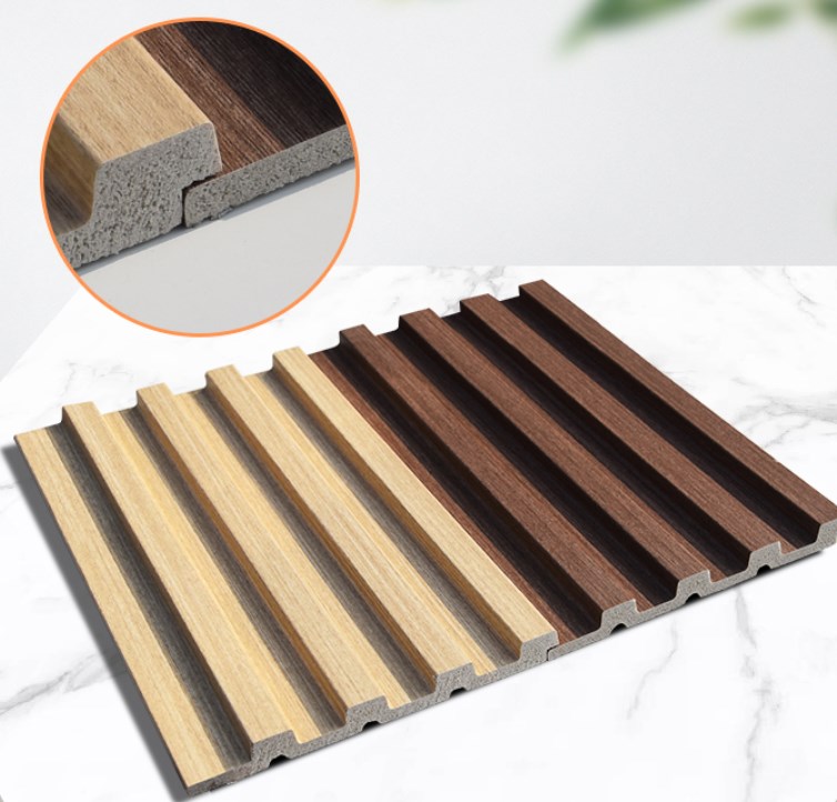 3D Boards Wood Plastic Composite WPC PVC Wall Panel for Household Interior Wall Decor