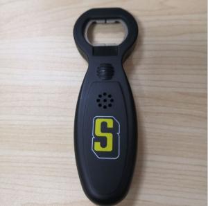 Quality Advertising Promotion Beer Bottle Opener Music Black Stainless Steel 135*50*15mm wholesale