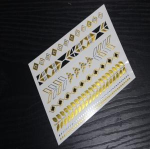 Quality Gold Metallic foil Tattoos, silver metallic foil tattoo, gold and silver metallic tattoo, wholesale