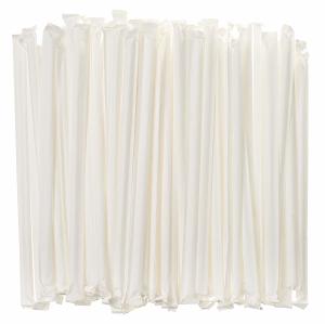 Quality Anti Dust Individually Wrapped Paper Straws Food Safe 7.76 Inches Long wholesale