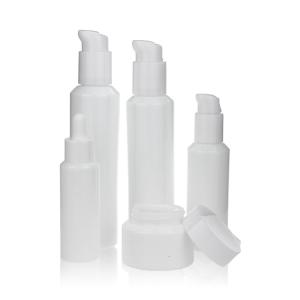 Quality 30ml 50ml 100ml Opal Glass Bottle Refillable Ceramic Pump Bottle wholesale