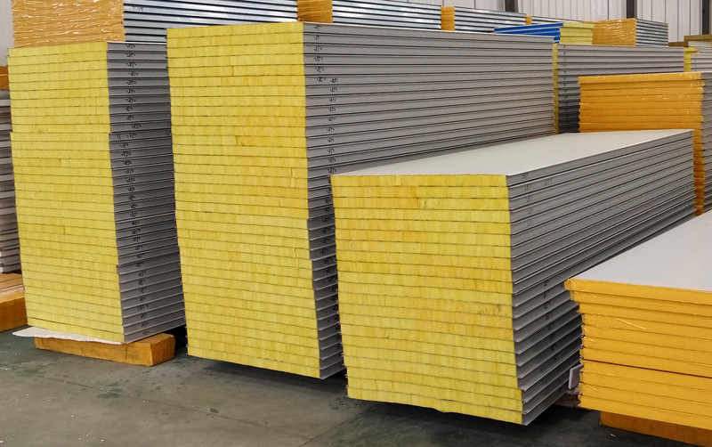 Prefab House Sound Insulation Fireproof Glass Wool Sandwich Panel