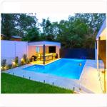 Aluminium Slat Safety glass fence panels , Swimming Pool Glass Fencing For Hotel