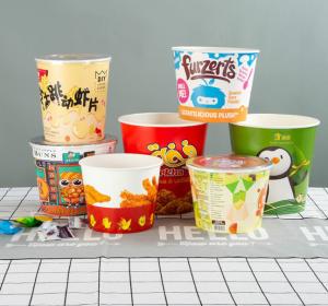 Quality Wholesale Disposable Paper Popcorn Buckets Fried Chicken Buckets Paper Food Buckets wholesale