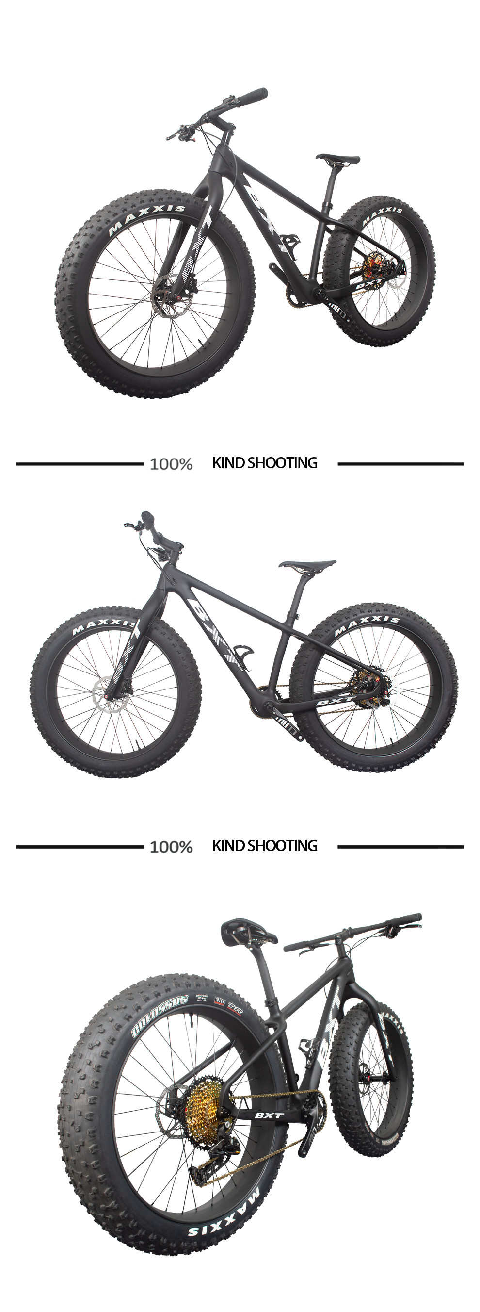 26 Carbon Snow Fat Bike Disc Brake Full Carbon Fiber 12 Speed Beach Cycle