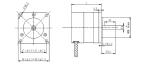 57mm Nema 23 Geared Stepper Motor 54 Oz In High Torque Worm Gear Motor
