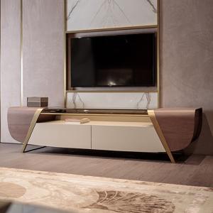 Quality Toughened Glass Top Frame Living Room TV Cabinet corrosion proof wholesale