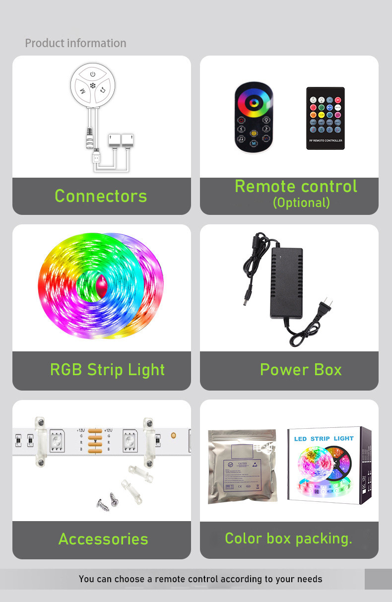 32.8ft RGB Smart LED Light Strip Music Sync Color Changing LED Strip Lights 7.2W/M