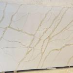 Customized Quartz Stone Slab For Bathroom Vanity Snow White Quartz Stone