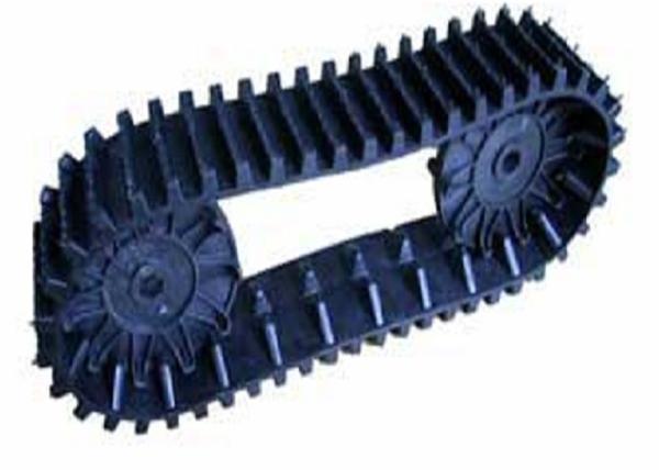 Black Small Snowmobile Rubber Track High Running Speed With 24 Link