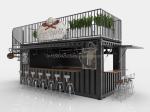 Modern Design Style Double-Storey Steel Sandwich Panel Outdoor Container Bar