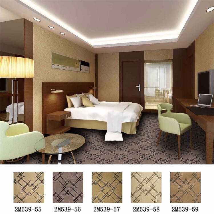 Red high cut low loop circle pattern PP carpet for corridor