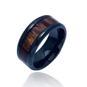 Hypoallergenic Black Titanium Ring Lightweight Black Zirconium Jewelry Wedding