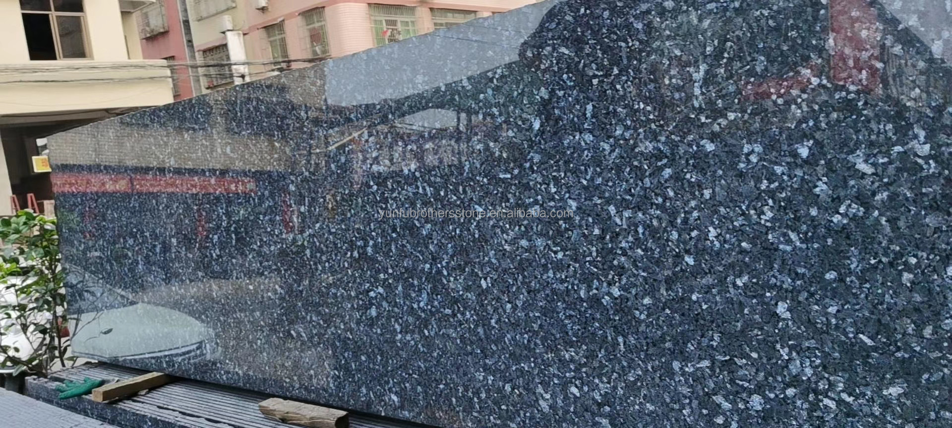 Modern Blue Granite Stone Slabs Prices for Natural Blue Pearl Countertop Renovation