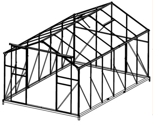Spire Garden House Green House Aluminum Frame Sunshine Room