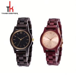 Quality Personalized Water Resist Modern Wood Watches Black Sandal Wooden Wrist Watch wholesale
