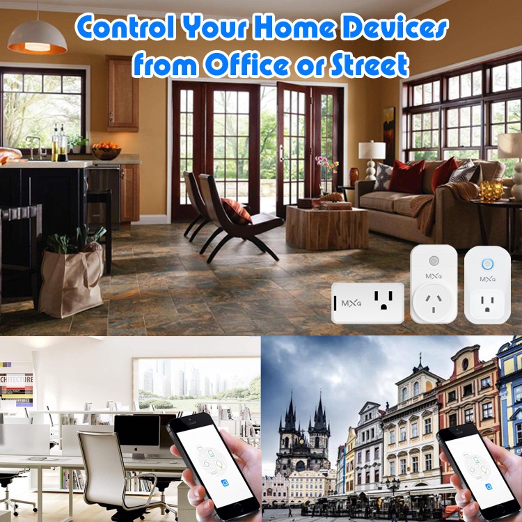 EU WIFI Smart Plug Work 24X14X15 Cm Easy To Operate With Alexa And Google Home