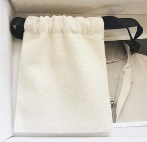Quality Screen Printing Drawstring Jewelry Pouch White Cotton Jewelry Pouch For Watches wholesale