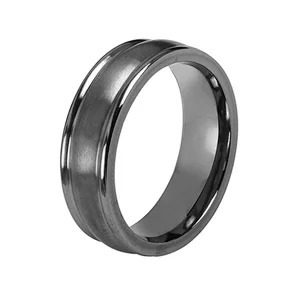 6mm Domed Round Side Contemporary Men's Wedding Rings Luxury Tantalum Mens Ring