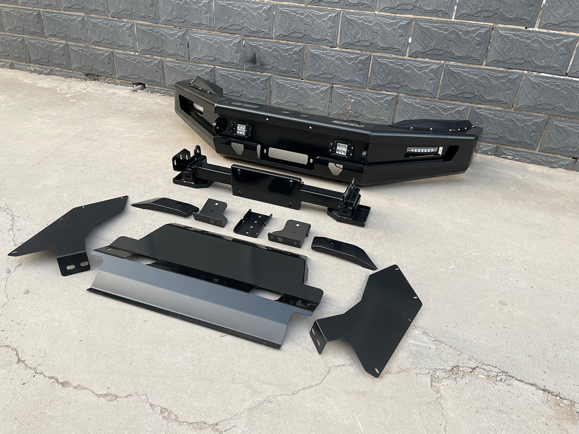 LED Light and Winch Mounting Tray Plate Front Bumper for Toyota Hilux D-Ring Included