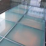 Customized Color Anti-Slip Frost Acid Etched Glass for Staircase and Floor