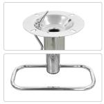 Chrome Plated Swivel Bar Chair Accessories 390mm High Iron Pipe Metal Fittings