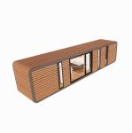 Affordable Family Housing 2 Bedroom Wooden House with Galvanized Steel Square