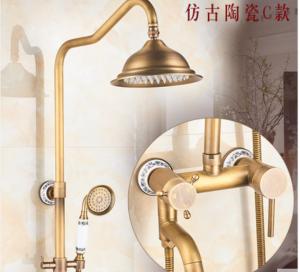Quality Luxury Copper Antique Shower European Rain Shower Faucets wholesale