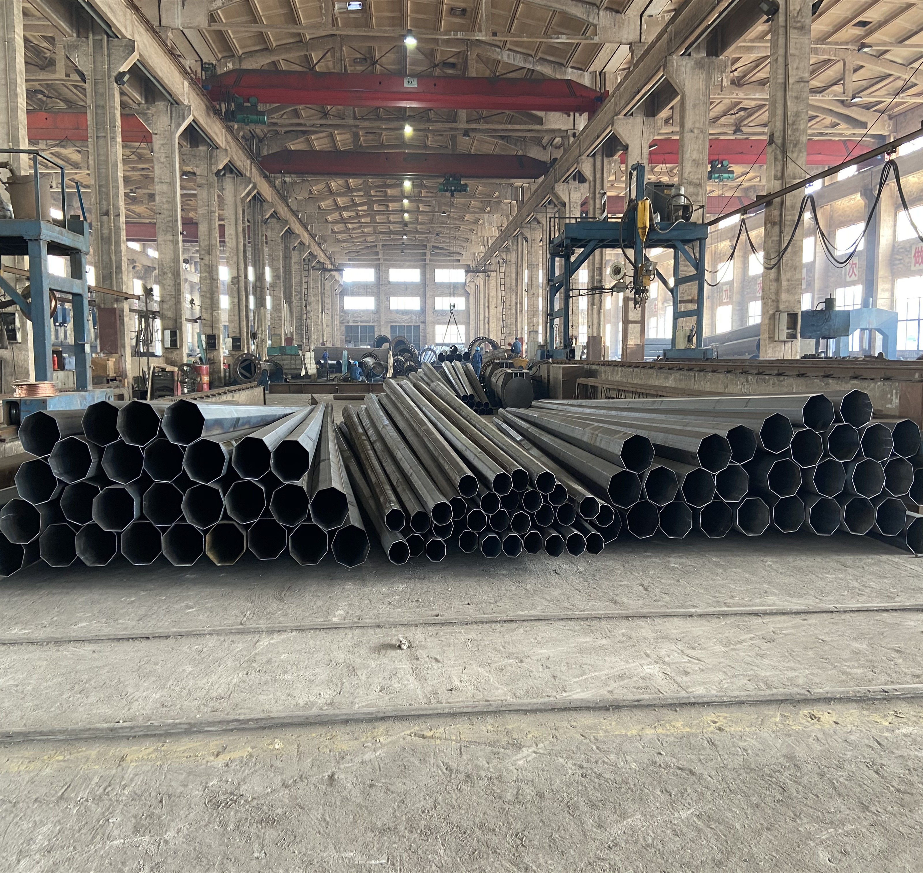 Electrical Transmission Distribution Steel Utility Pole 25FT To 45FT