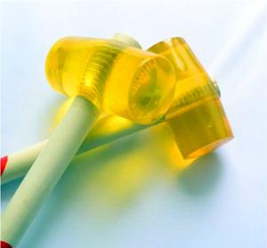 Quality Transparent Rubber Mallet/Rubber hammer with colored wooden handle RHA-3 wholesale