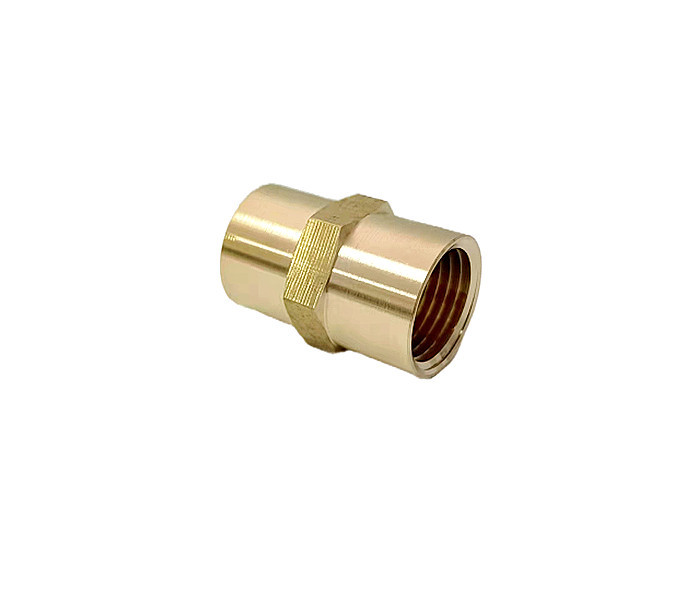 Brass Air Hose Fittings Hex Nipple Coupling 3/8 Inch NPT X 3/8 Inch NPT