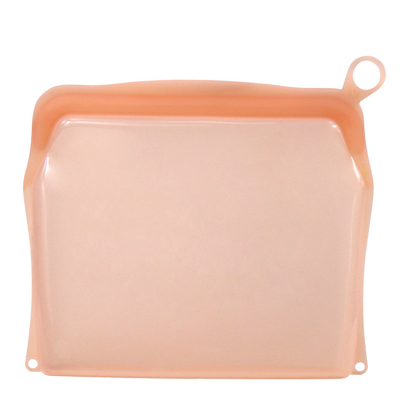 Reusable 100% Silicone Food Storage Bags Sandwich Snack Bags New Generation Stand Up Zip Container For Soup And Leftover