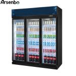 Vertical 1700L Commercial Beverage Display Cooler Multiscene With Glass Door