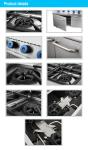 Ergonomic Gas Powered Commercial Cooking Equipment Providing 6 Range Stove With