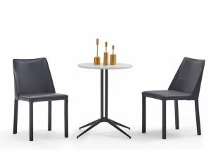 Quality Scratch Resistant Round Glass Side Table Iron Legs Without Streaks wholesale