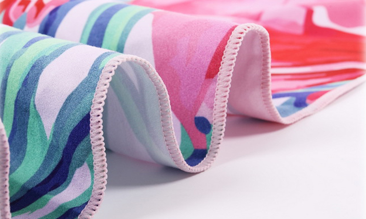 Knitted Sublimated Beach Towels Dense Terrt Strong Water Absorbability