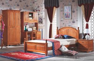 Quality youth wooden bed room set furniture wholesale