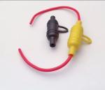 Black 30 Amp Panel Mount Fuse Holder , Automotive Inline Fuse Holders