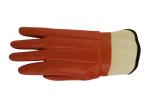 Winter Orange PVC Gloves 100% Cotton / Jersey Lining For Extra Comfort