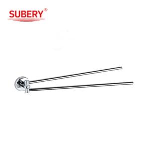 Quality Swivel Towel Holder Bathroom Double Towel Bar Chrome Parts wholesale