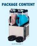 Stainless Steel 24L Commercial Slush Machine Frozen Drink 2 Tanks