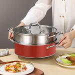 High Capacity Metal Stainless Steel Pot Steamer Food Steamer Pot Kitchen Cooking