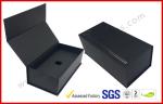 Black High End Embossed Paper Boxes Magnetic E-Cigar Packaging