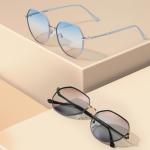 Protect Eyes Round Metal Sunglasses CE , Anti UV Polarized Sunglasses