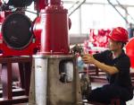 Big Flow 4 Stage Vertical Shaft Turbine Fire Pump , 4500 Usgpm Deep Well Pump