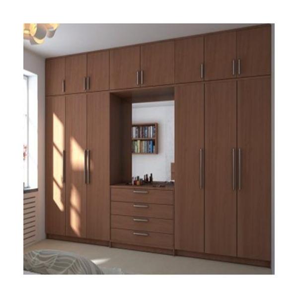Solid Color Matte Lacquered Bedroom Plywood Wardrobe for Apartment Home