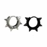 Silver Color&Gold-Color Punk Rock Stainless Steel Small Hoop Earrings for Women