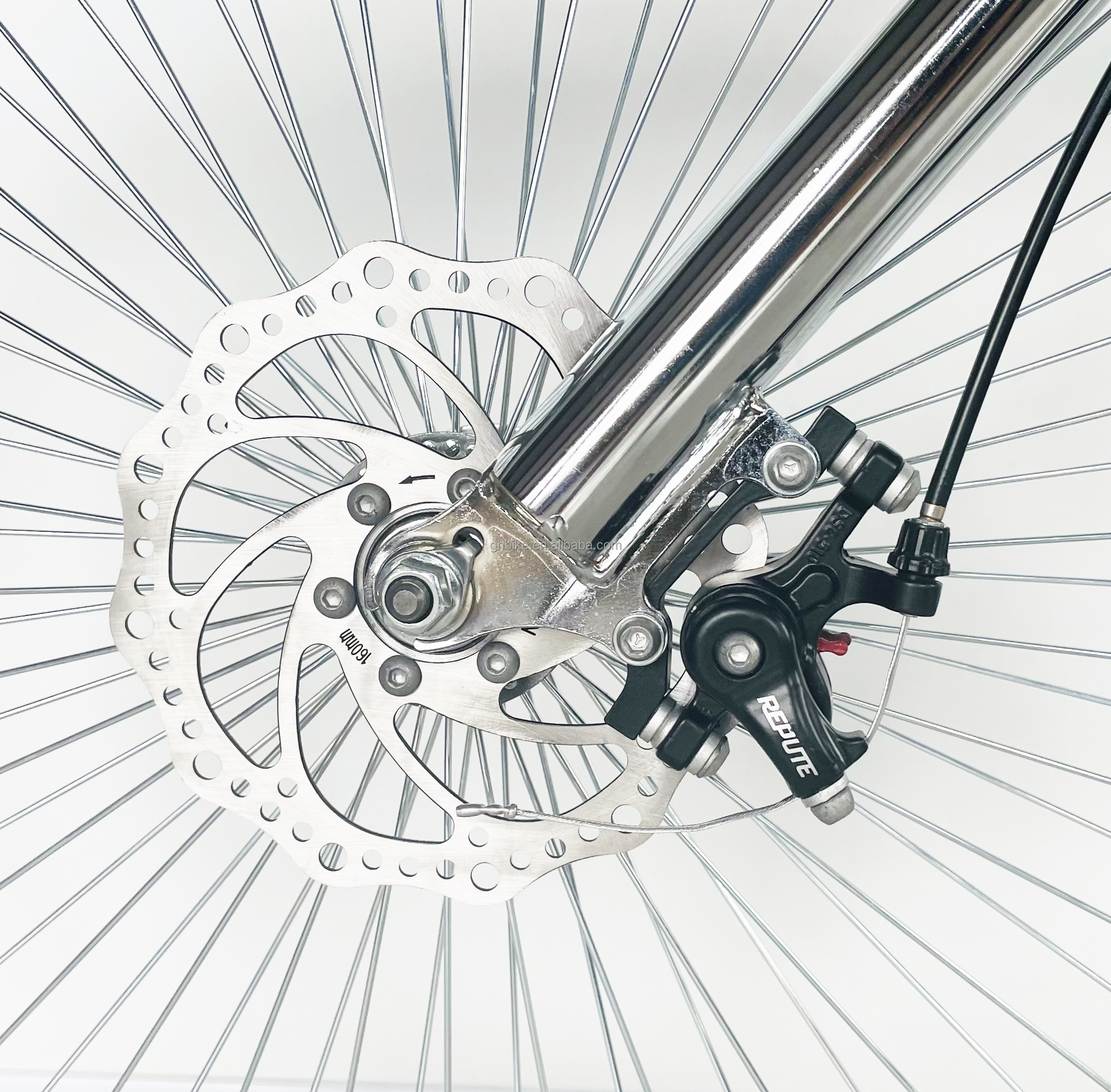 24"-20" 48V500W 40KM/H Single Speed Adult Chopper Electric Bike with and Ordinary Pedal