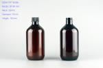 500ml amber plastic bottle, plastic shampoo bottle with lotion pump